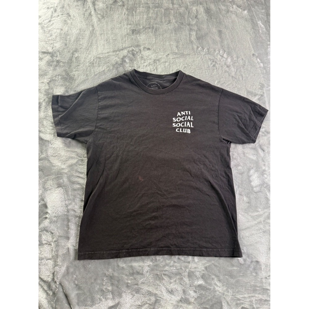 Anti Social Club Logo T-Shirt Black Men's Size L Streetwear Graphic Tee